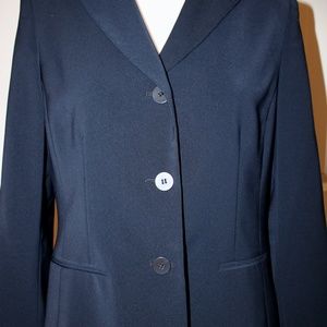 NEW Le Suit Navy Long Suit Jacket Sz 10